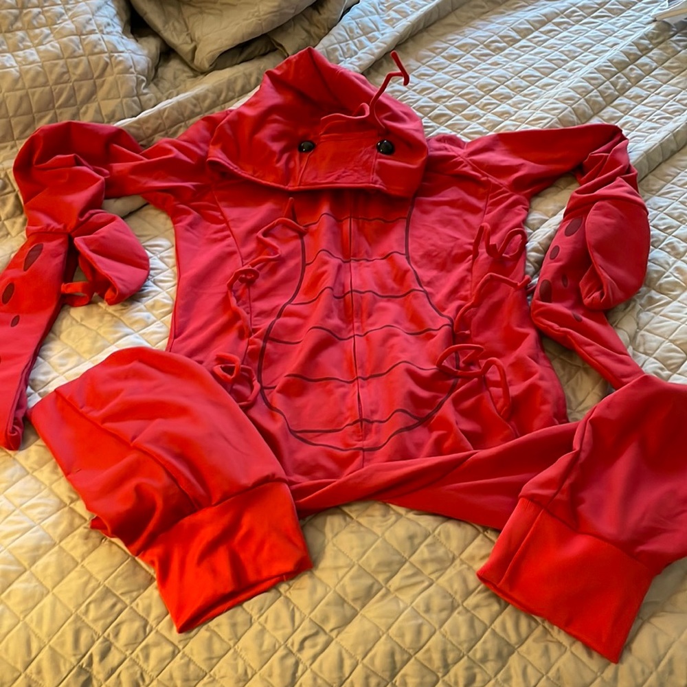 Mens size M Red Lobster Halloween One Piece Costume